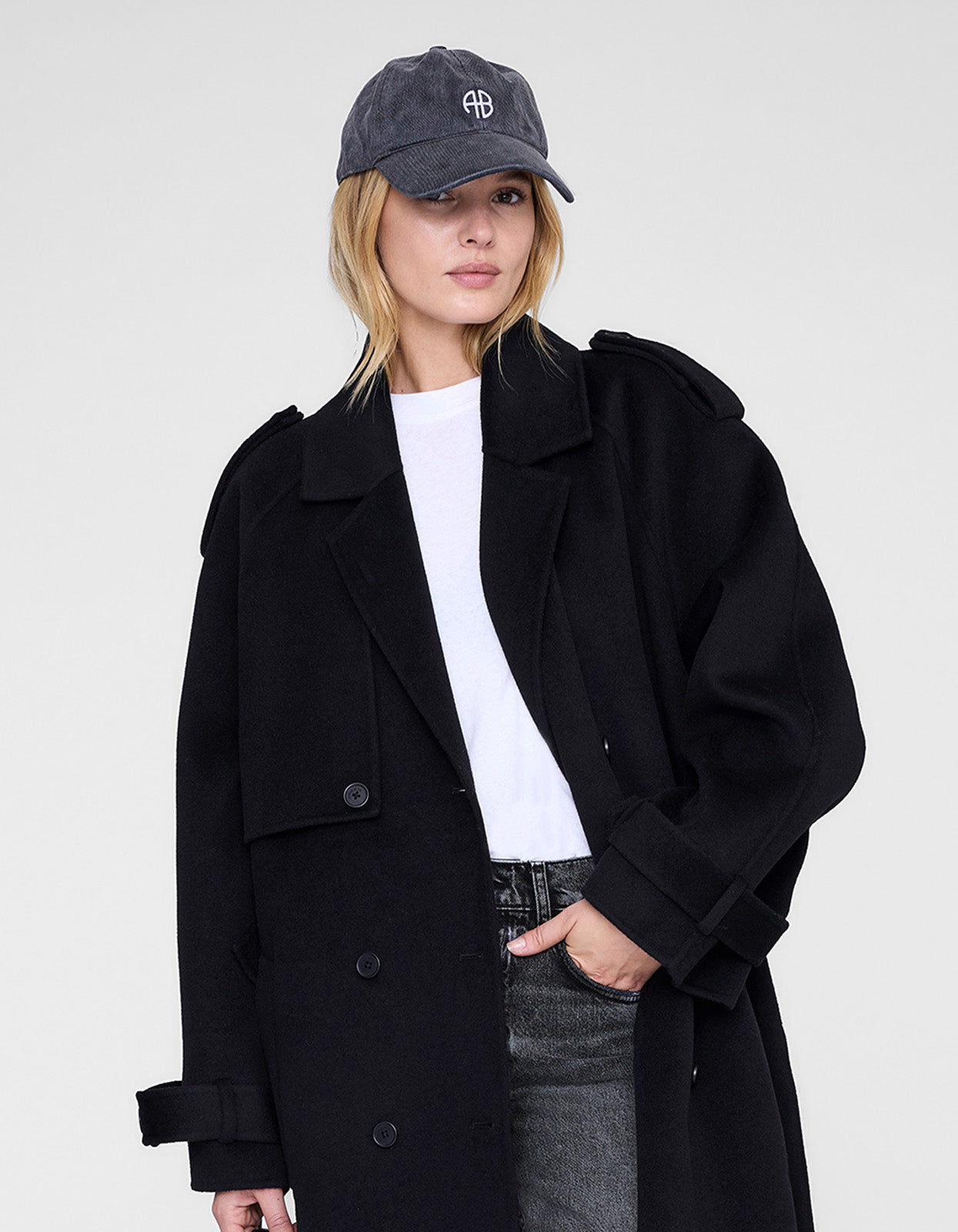 Jeremy Baseball Cap - Washed Smoke Grey