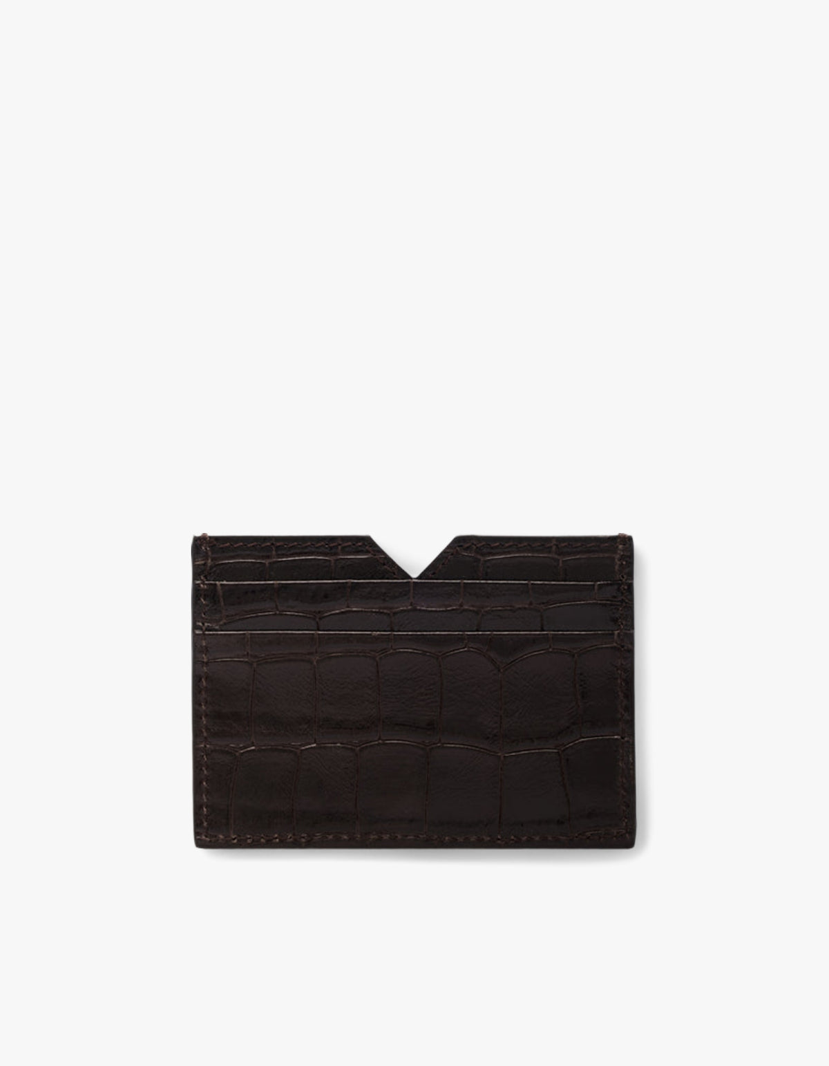 Calli Card Holder Embossed - Dark Brown