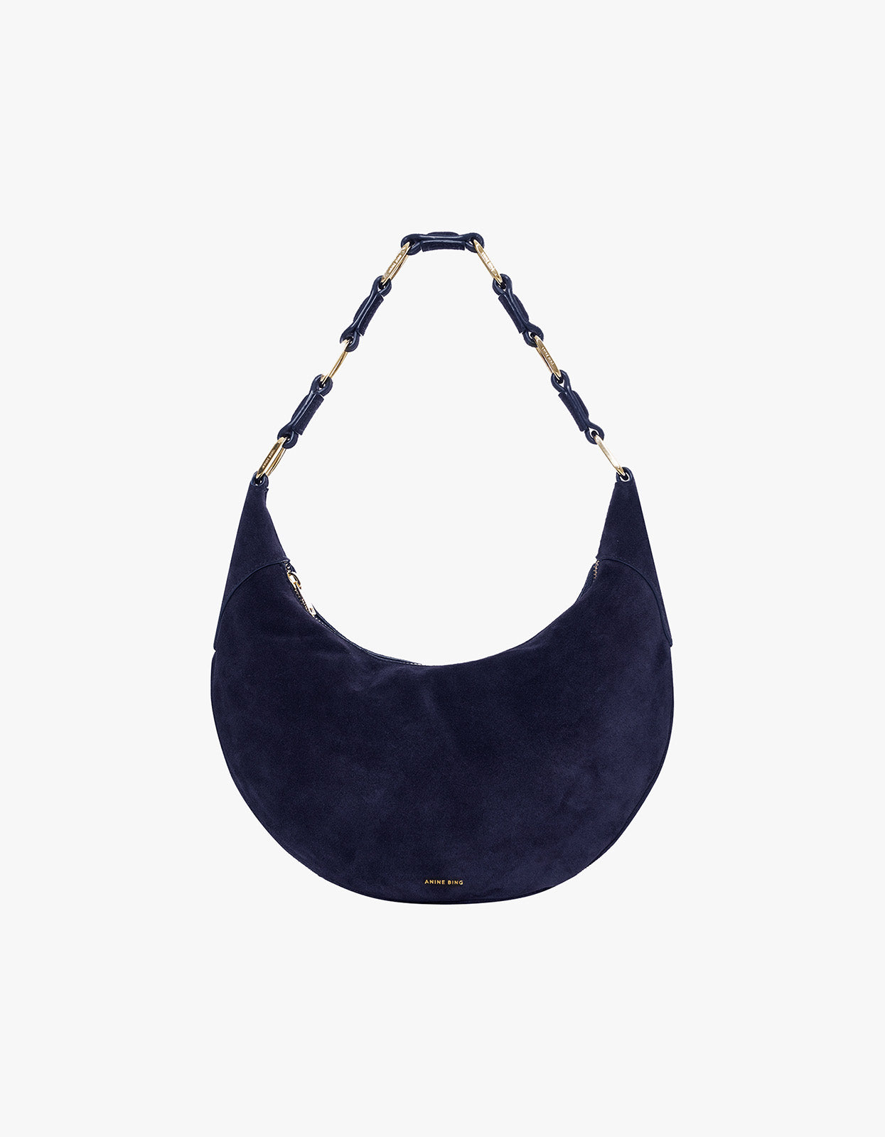 Kate Hobo Bag - Navy Suede