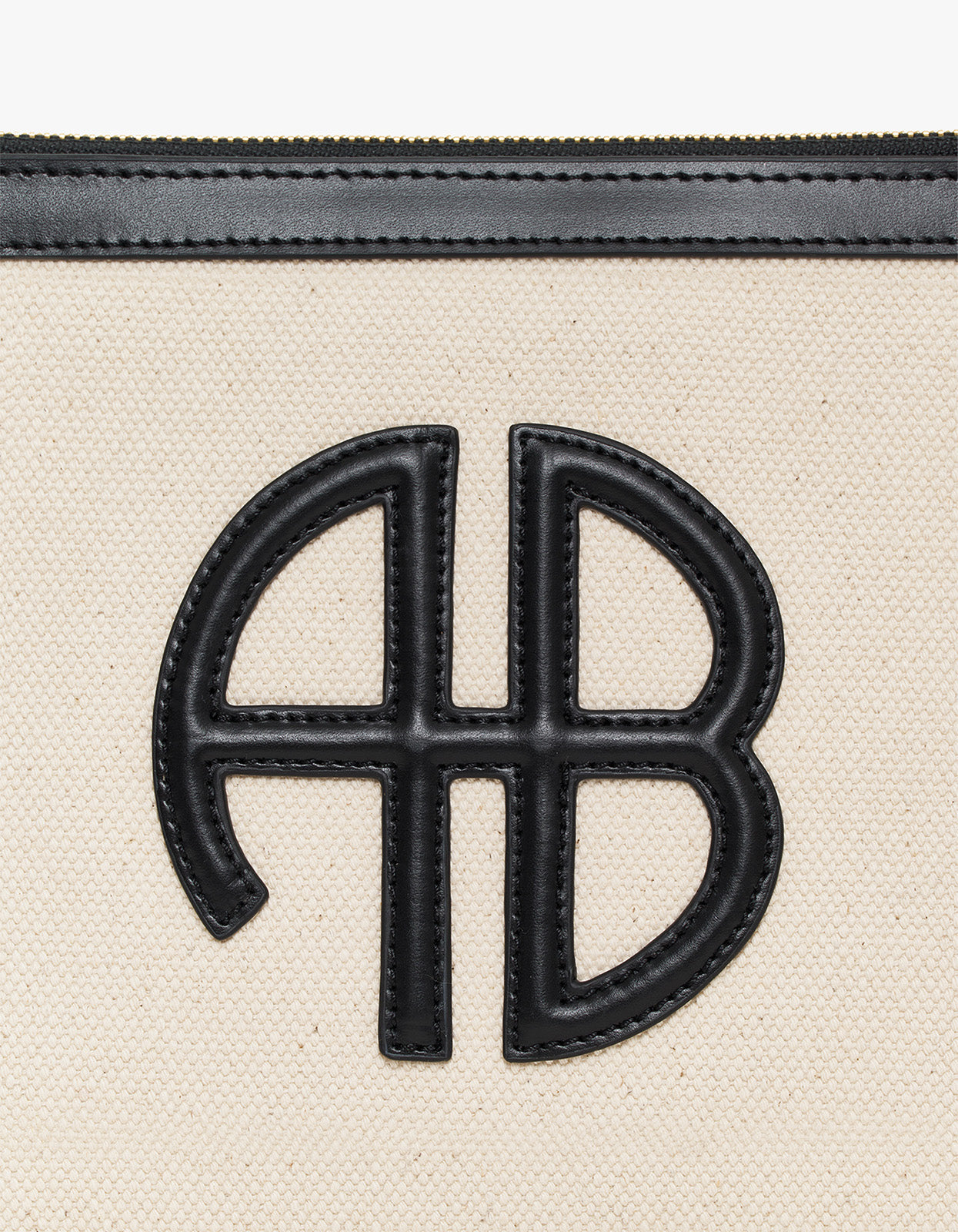 Lili Pouch - Natural Canvas With Black
