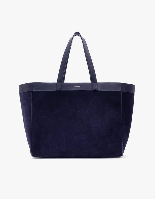 Medium Rio Tote - Navy Suede