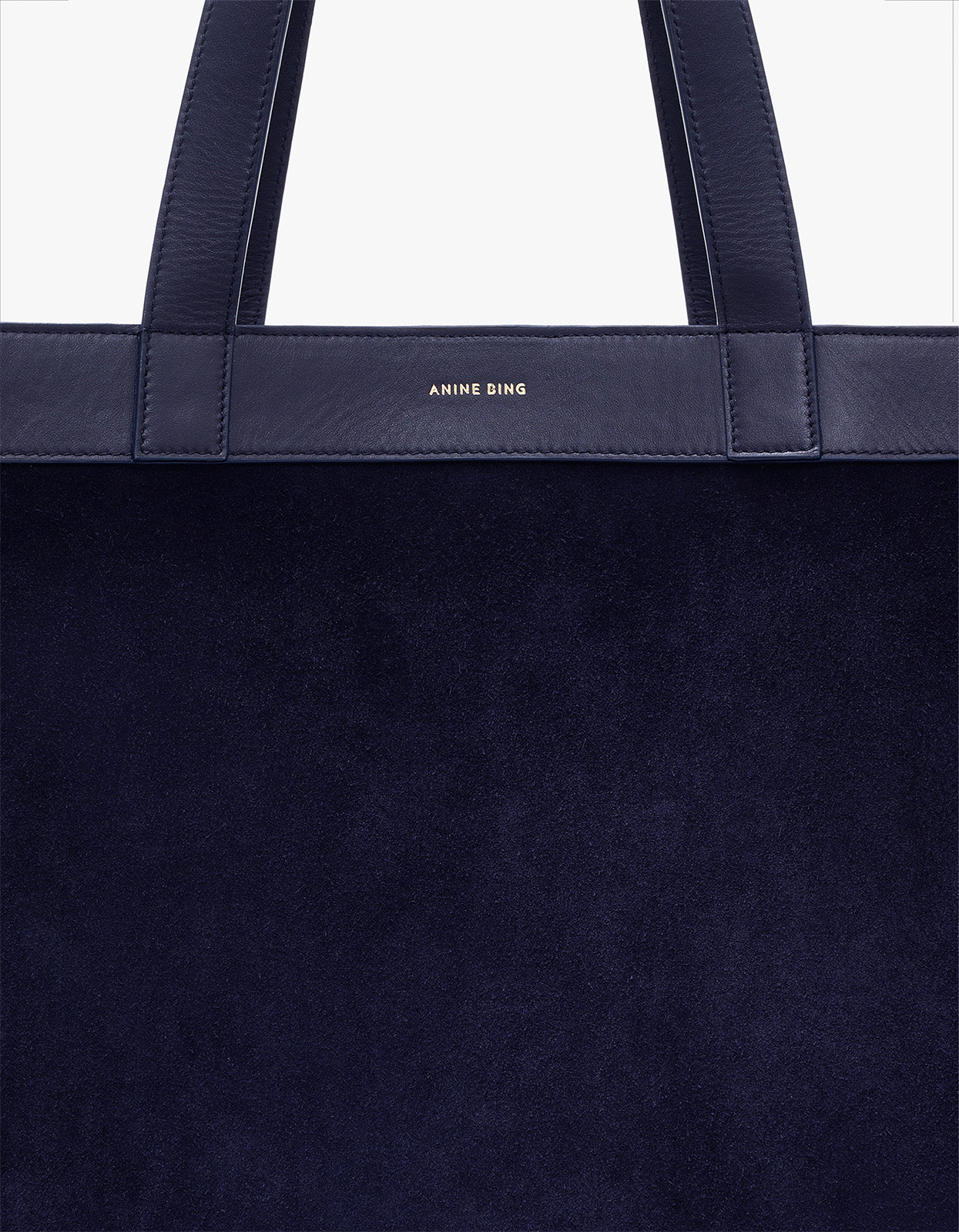 Medium Rio Tote - Navy Suede