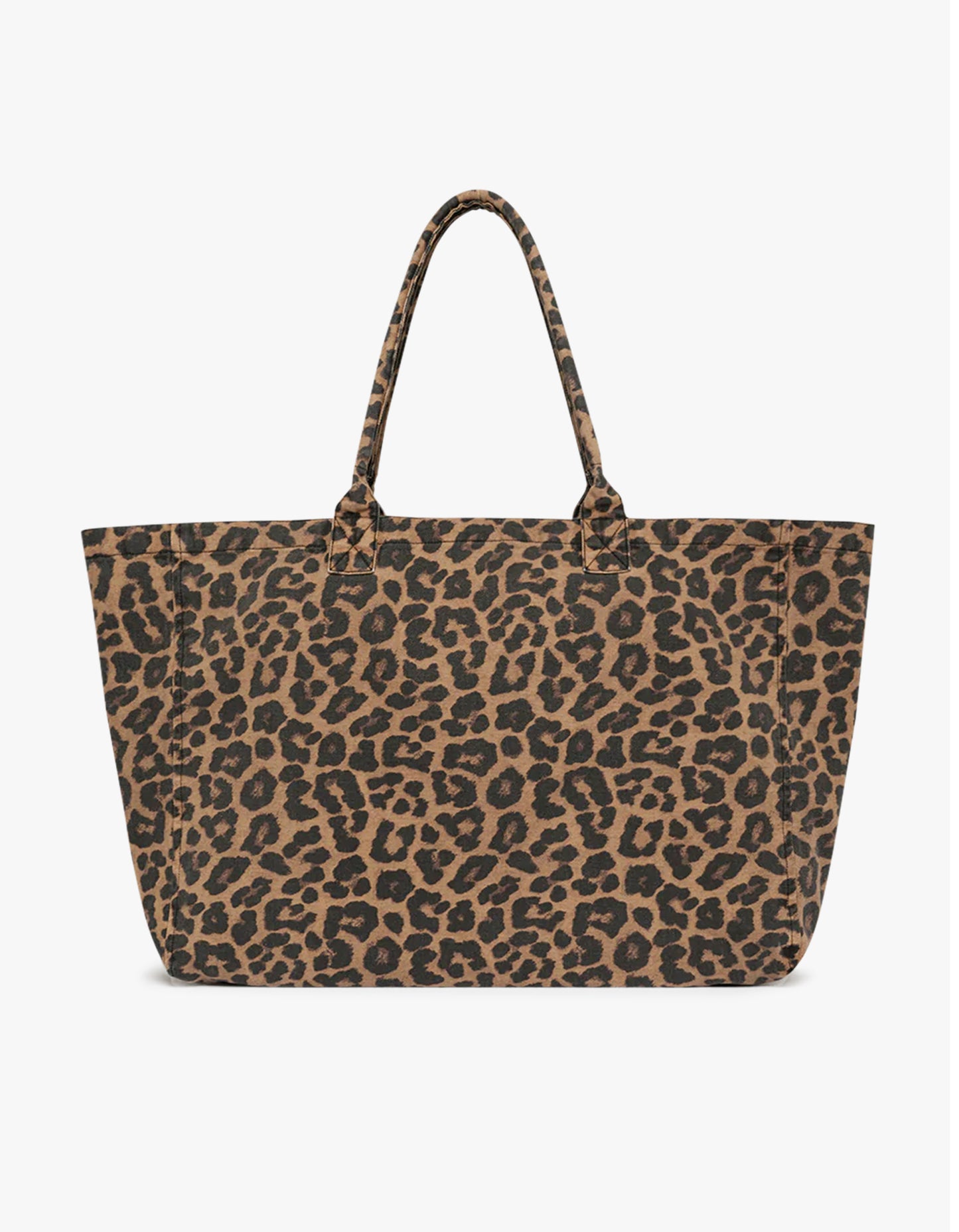 Leo Canvas Tote - Black And Brown Leopard