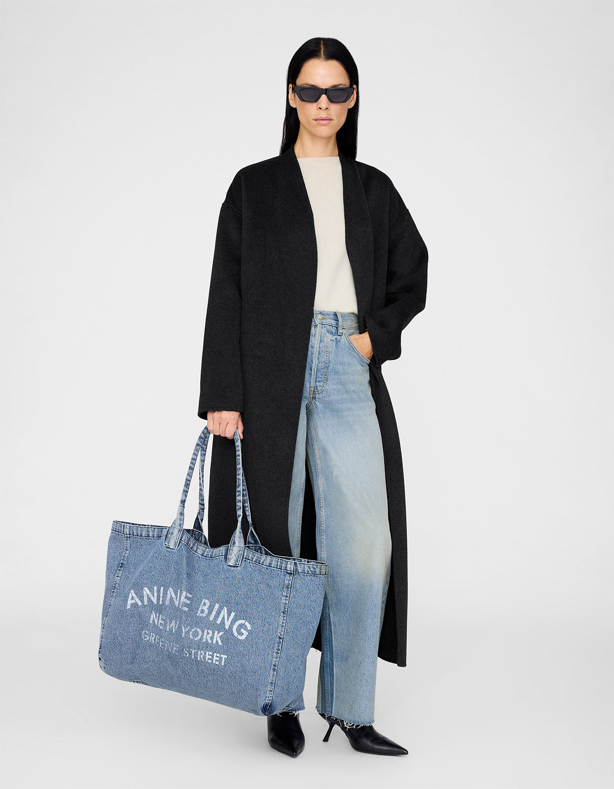 Leo Denim Tote - Shadow Blue