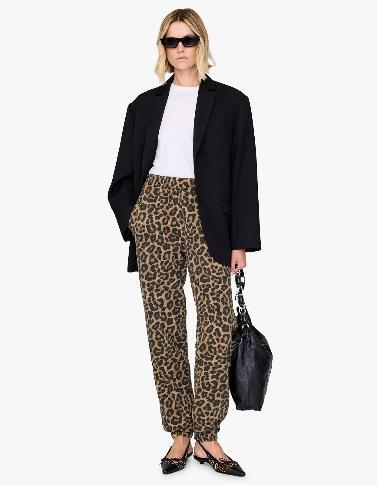 Karter Jogger Framed Monogram - Black And Brown Leopard