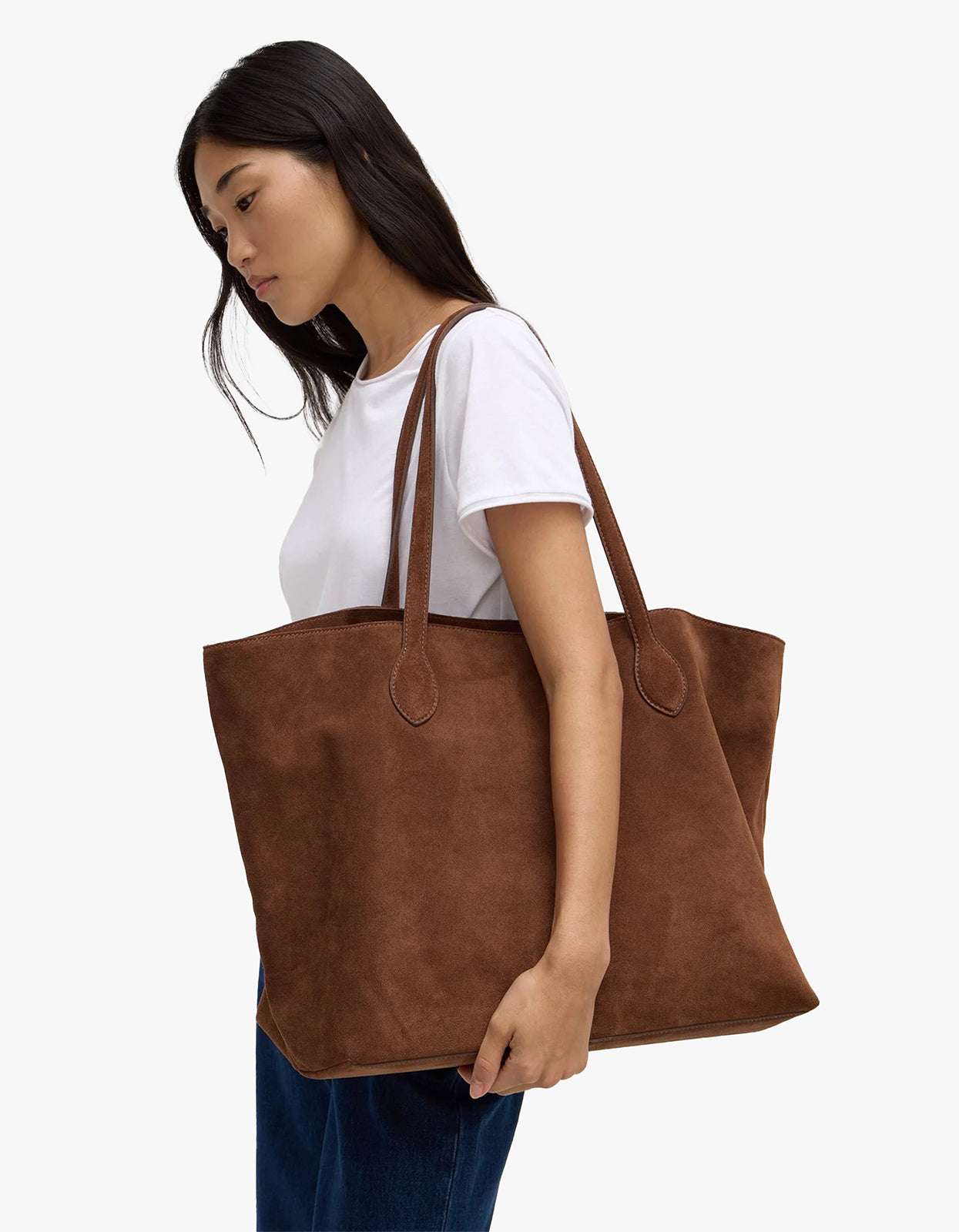 Olivia Suede Tote Bag - Amaro
