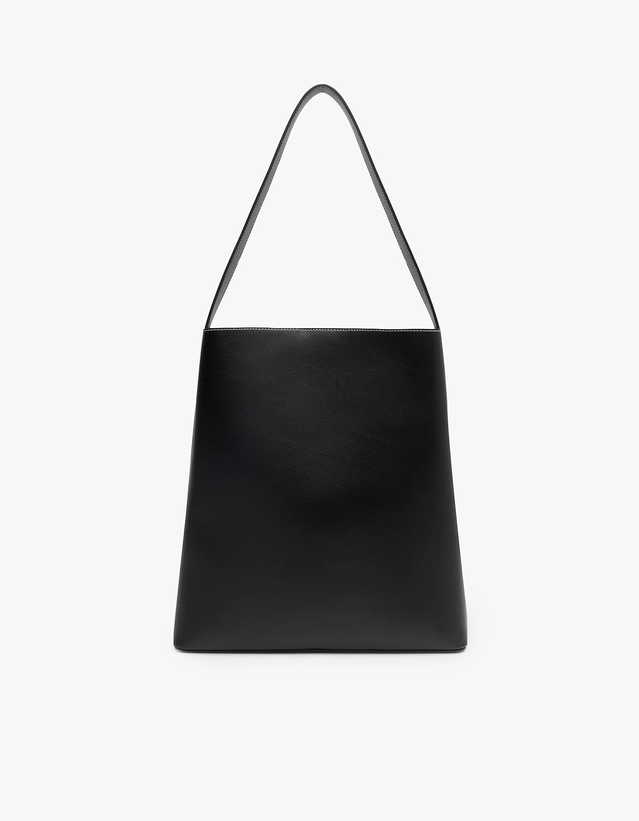 Charlie Leather Shoulder Bag - Black