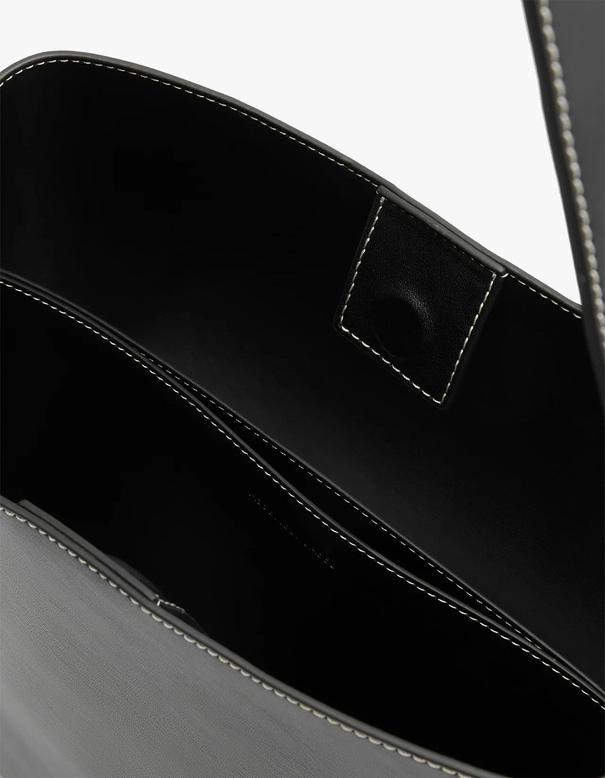 Charlie Leather Shoulder Bag - Black