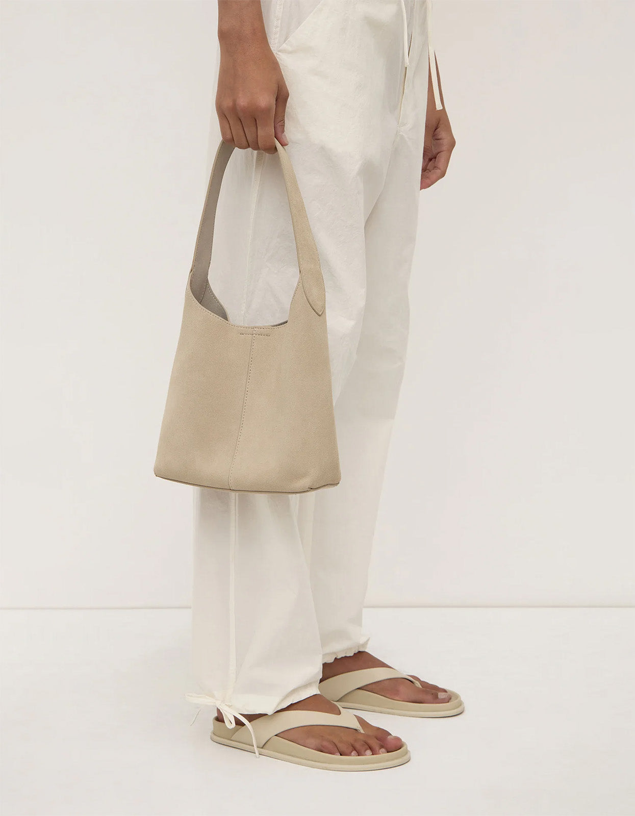 Mini Neve Suede Bag - Taupe