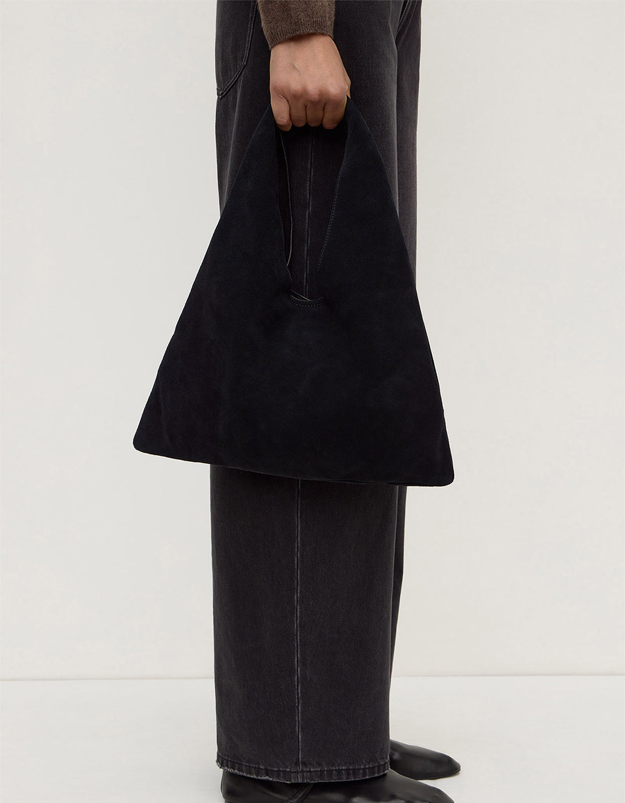 Willow Suede Hobo Bag - Black