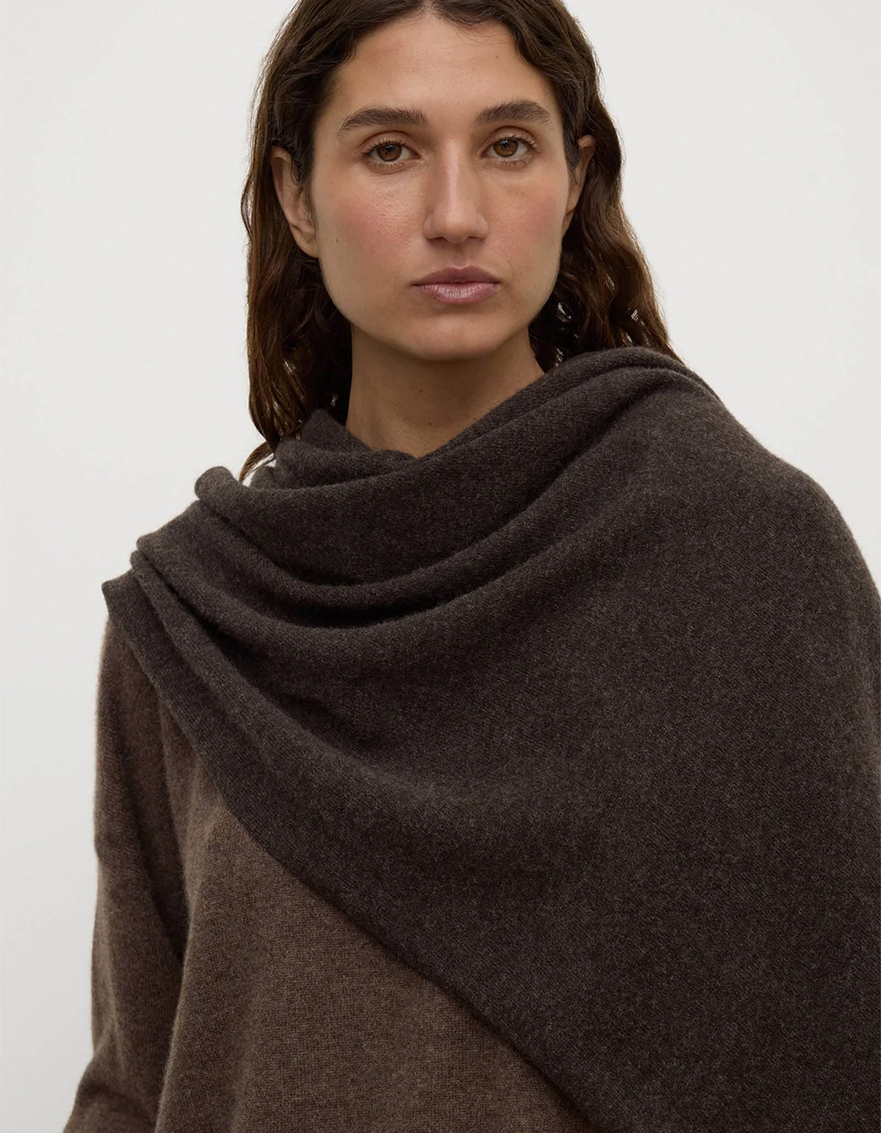 Wool Scarf - Ganache