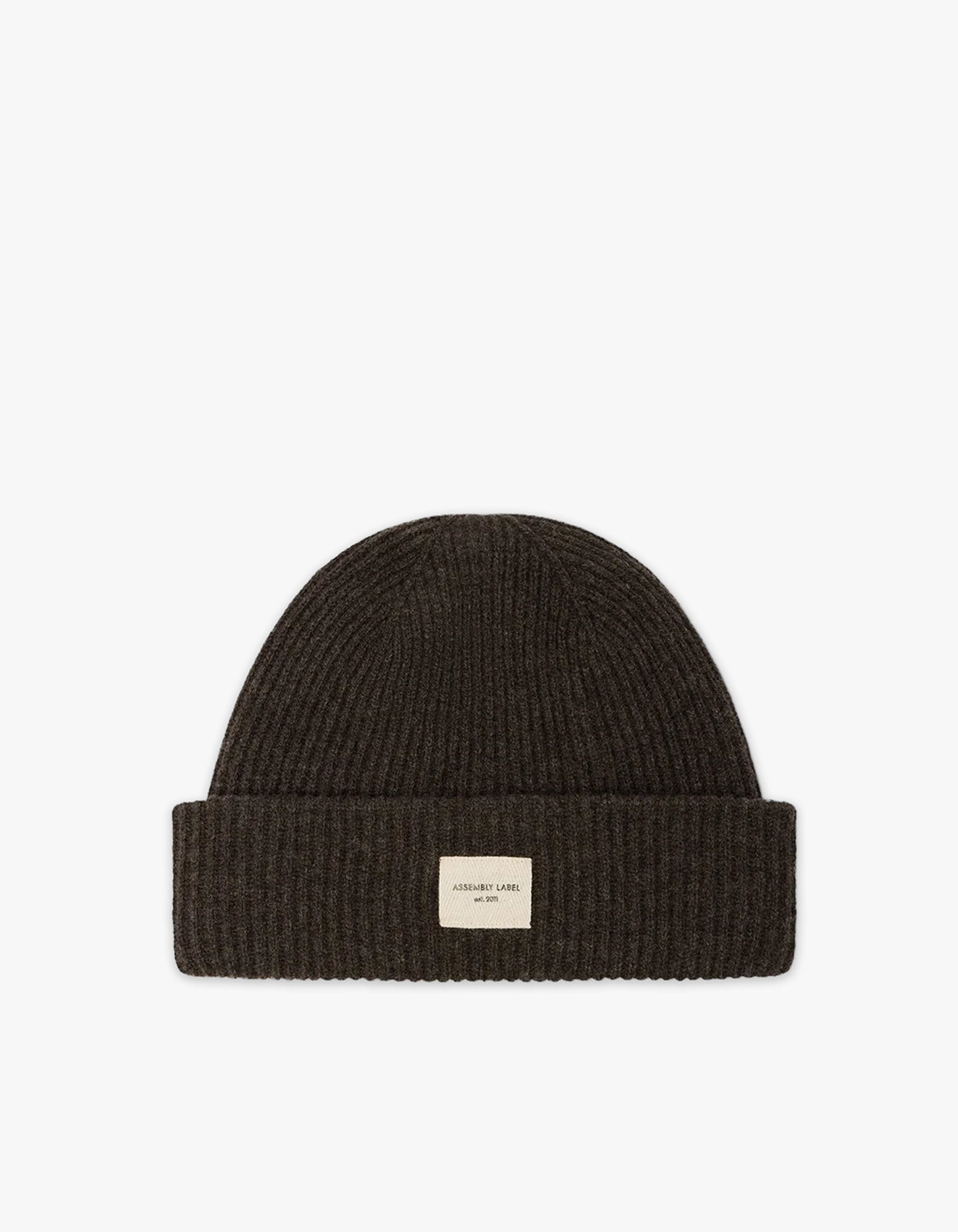 Wool Rib Beanie - Ganache