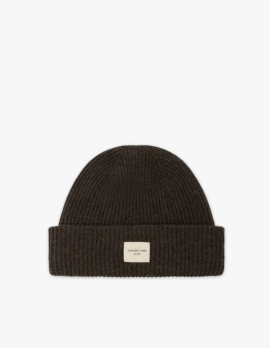 Wool Rib Beanie - Ganache