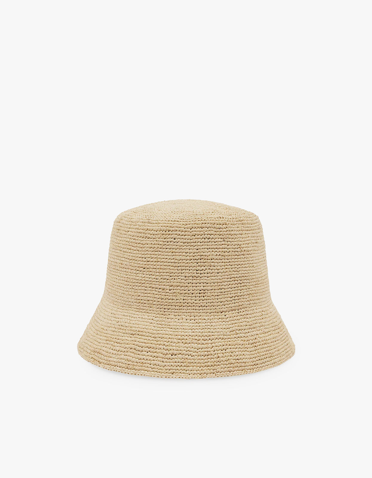 Raffia Short Brim Bucket Hat - Natural