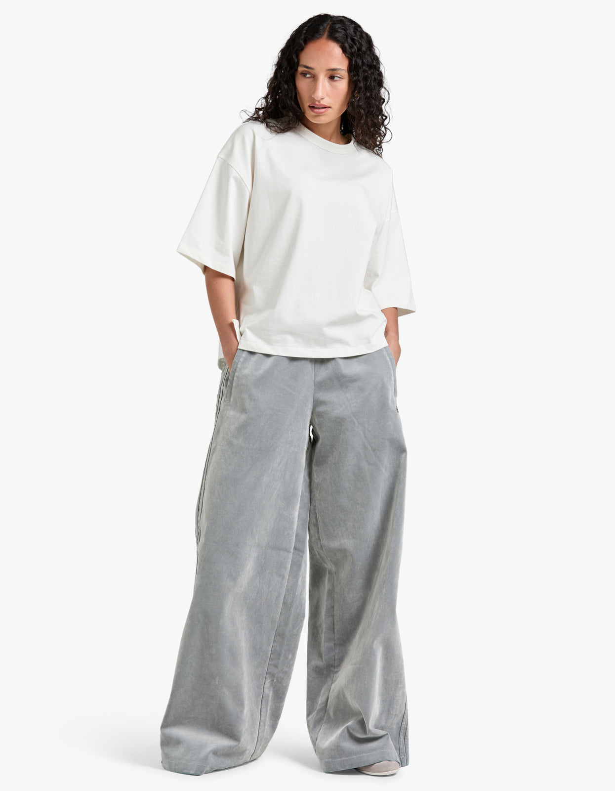 Firebird Oversized Brushed Twill Sweatpants - Grey Two