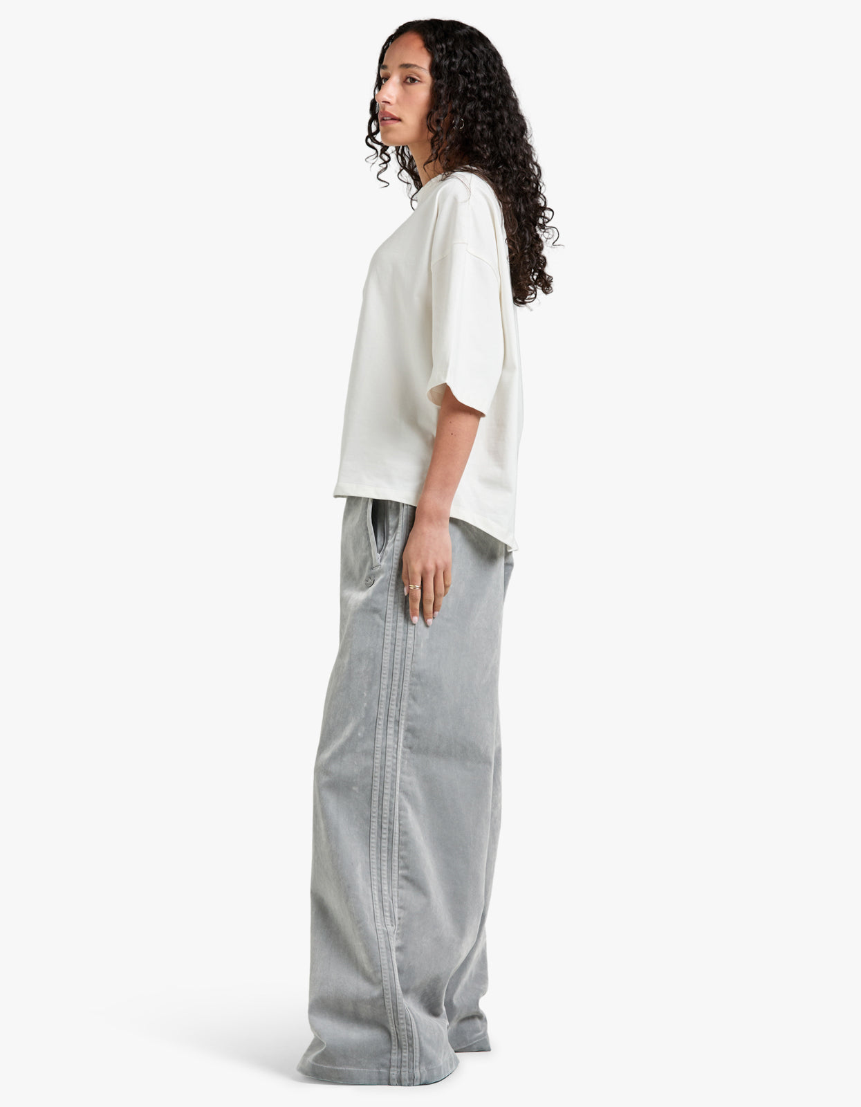 Firebird Oversized Brushed Twill Sweatpants - Grey Two