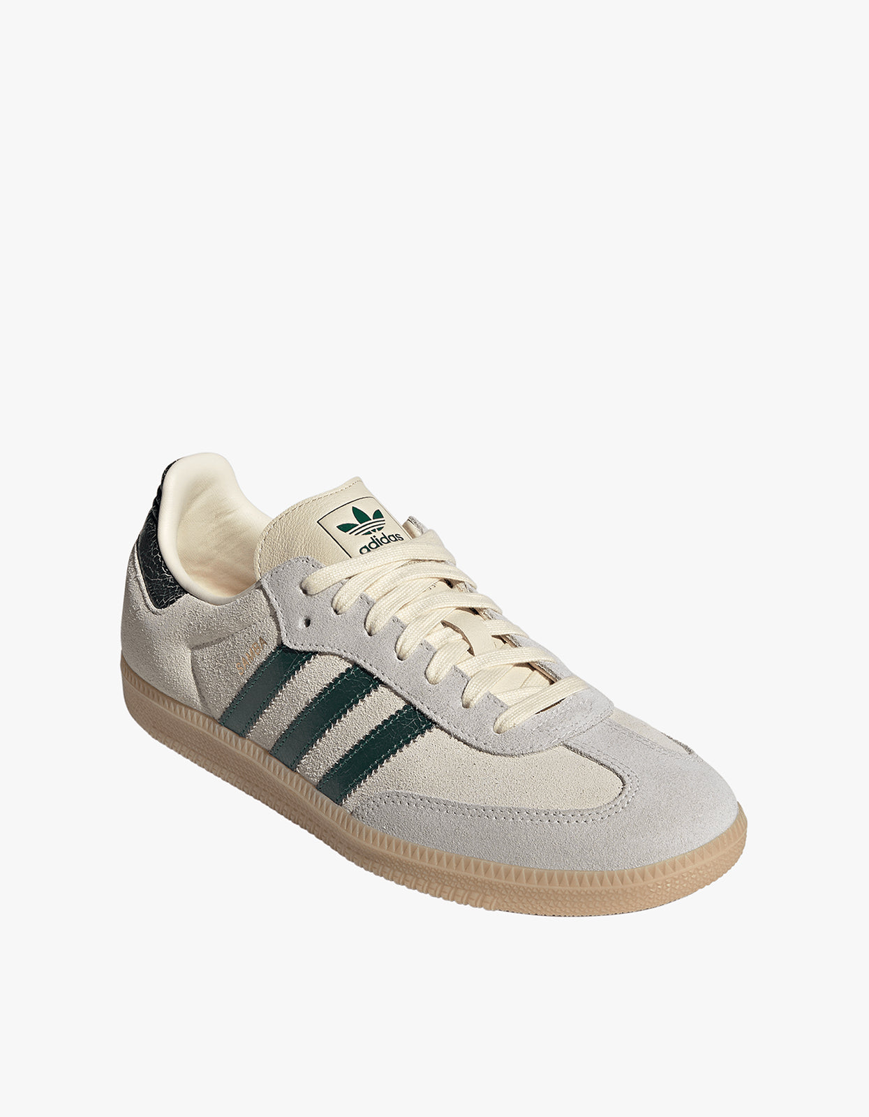 Womens Samba OG -  Cream White/Collegiate Green/Magic Beige