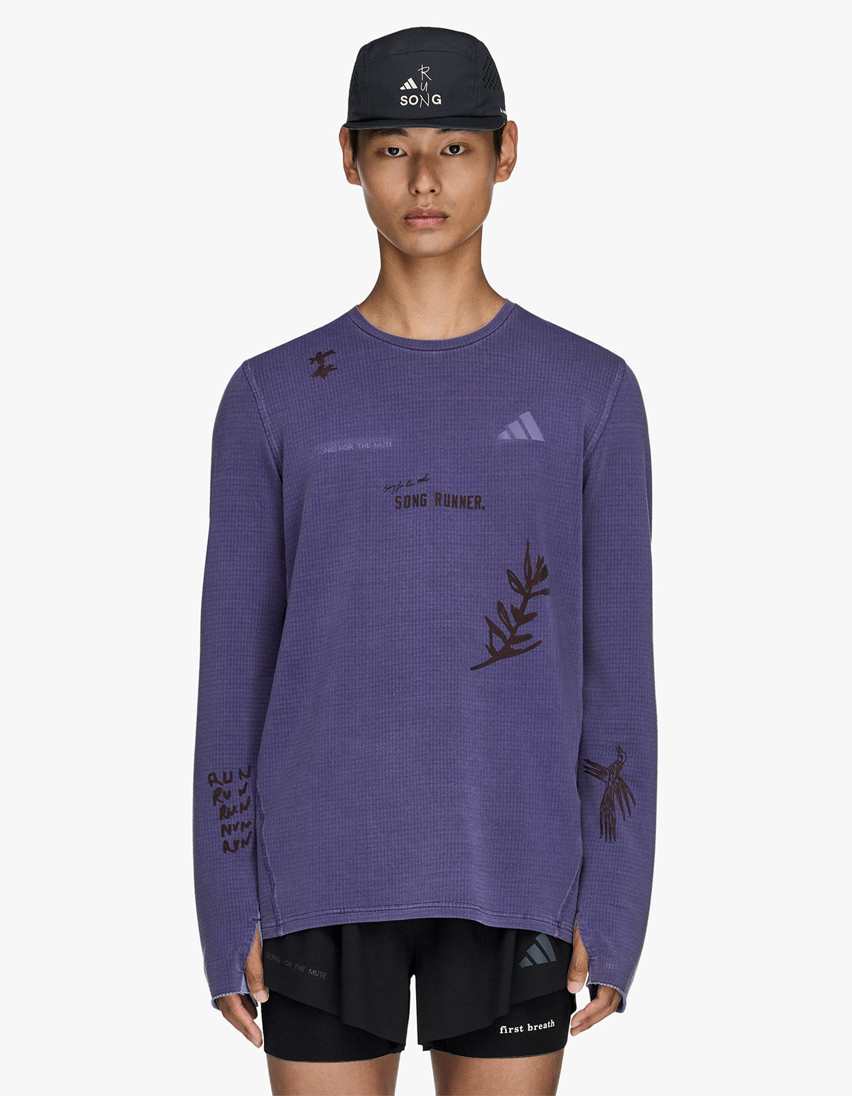 Adidas X SFTM L/S Running T-Shirt - Tech Purple