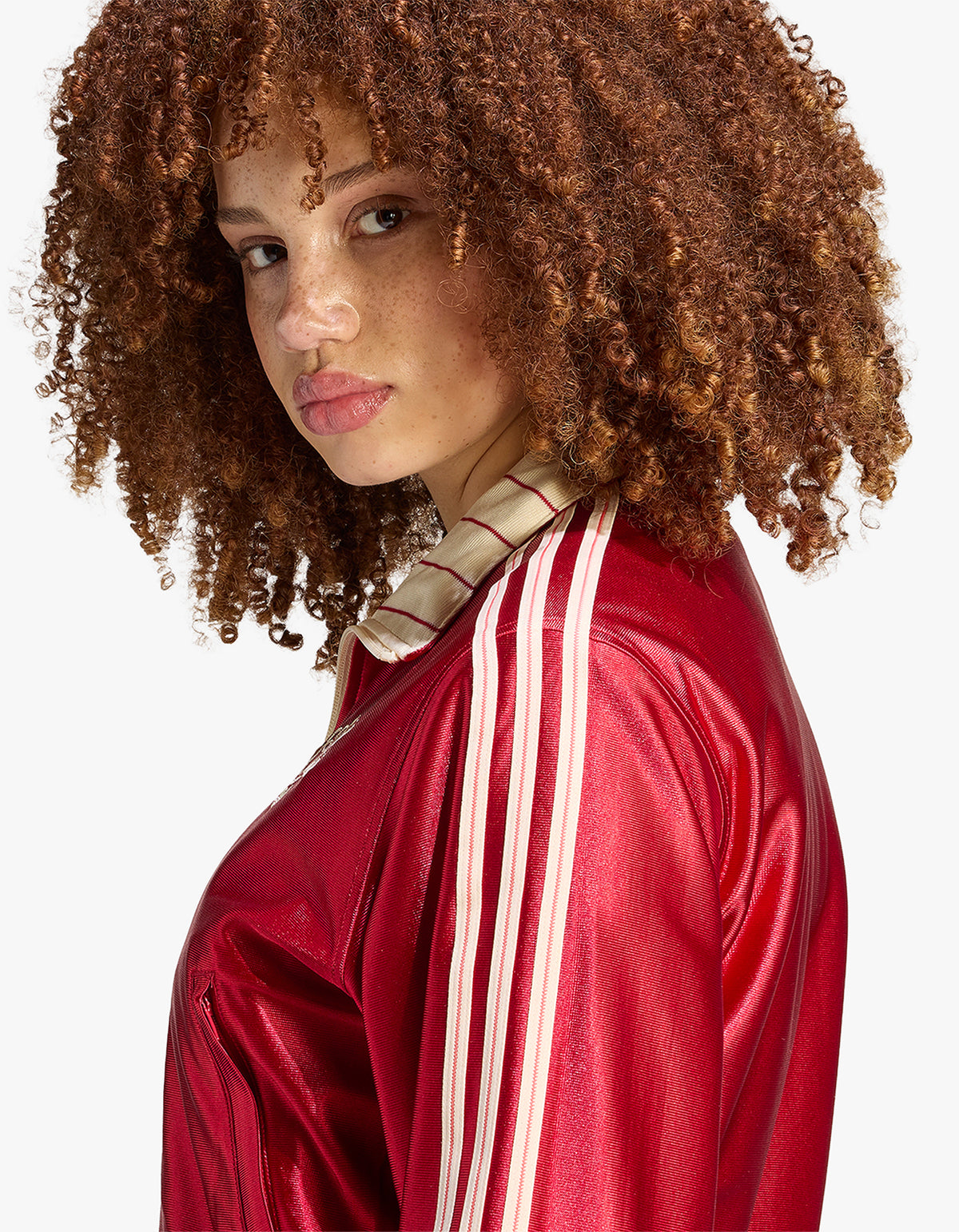 Reversible Firebird Track Top - Warm Vanilla / Team Victory Red