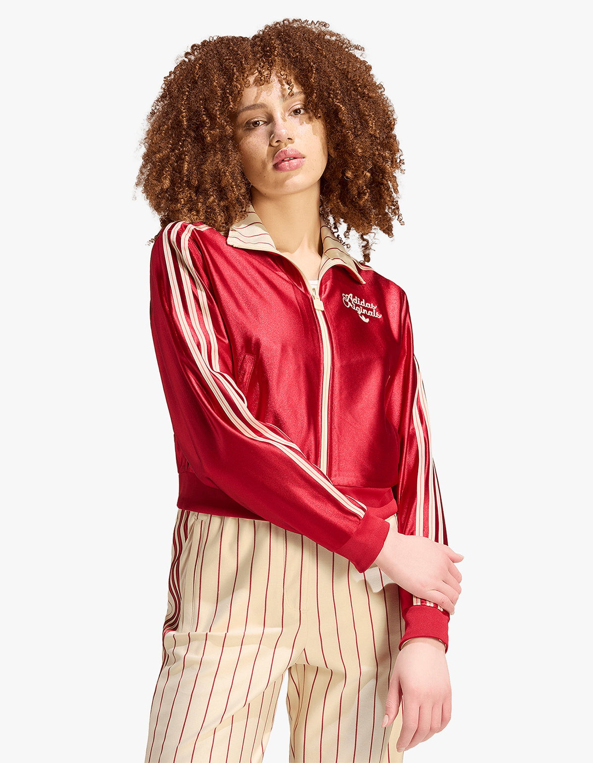 Reversible Firebird Track Top - Warm Vanilla / Team Victory Red