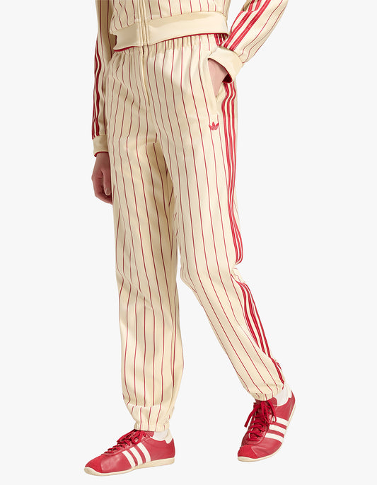 Pinstripe Firebird Trackpant - Warm Vanilla / Team Victory Red