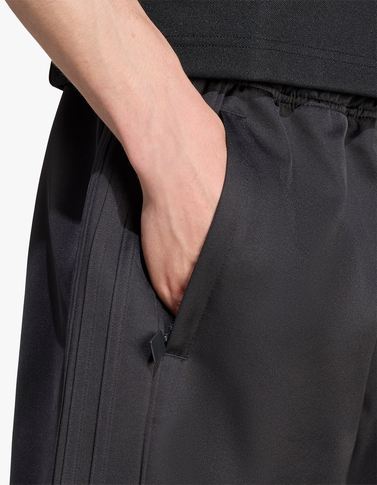 Premium Satin Shorts - Black