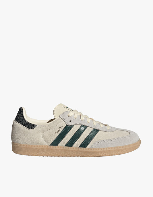Mens Samba OG Sneaker - Cream White/Collegiate Green/Magic Beige