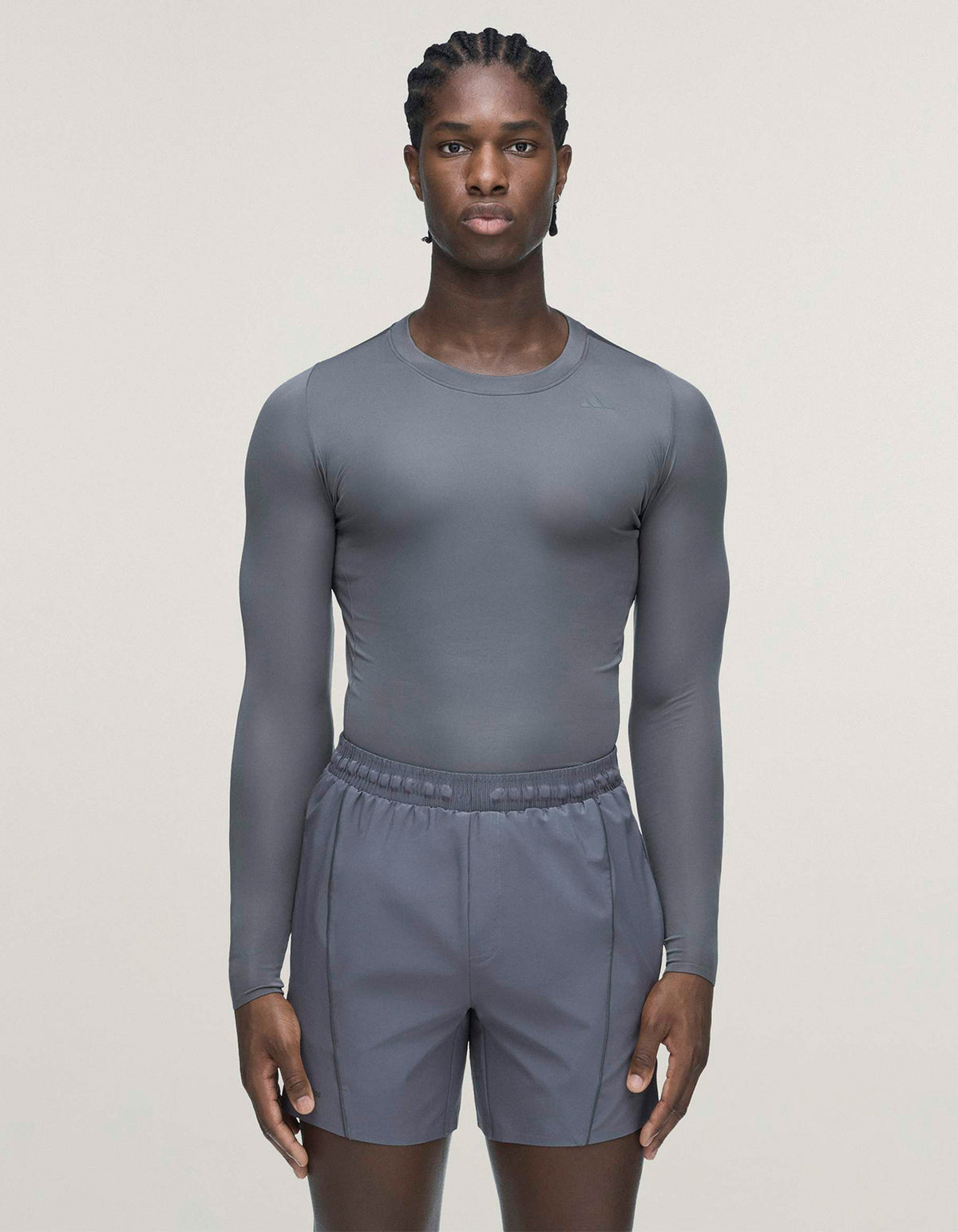 Adidas X Entire Studios Techfit Compression Training Long Sleeve - Granite