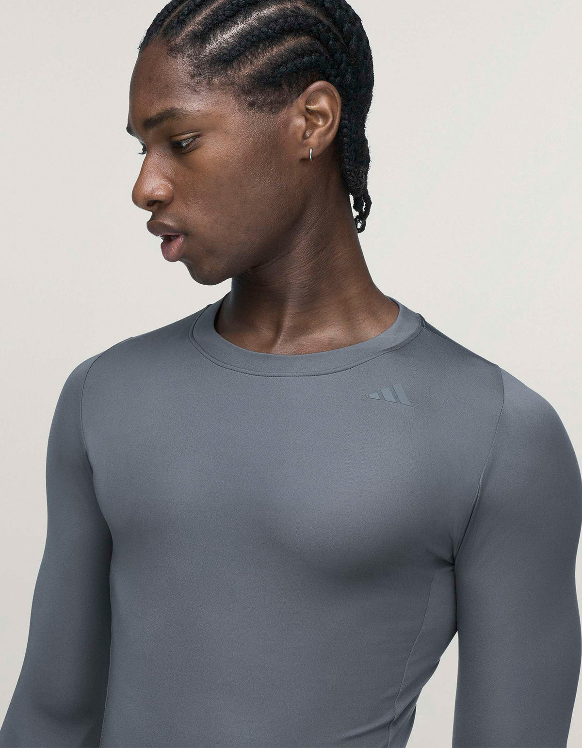 Adidas X Entire Studios Techfit Compression Training Long Sleeve - Granite