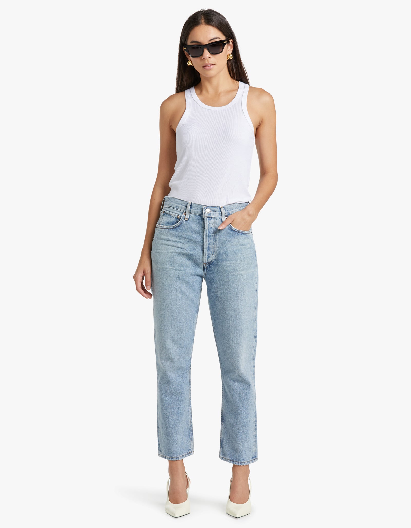 Superette Riley High Rise Straight Crop Dimension