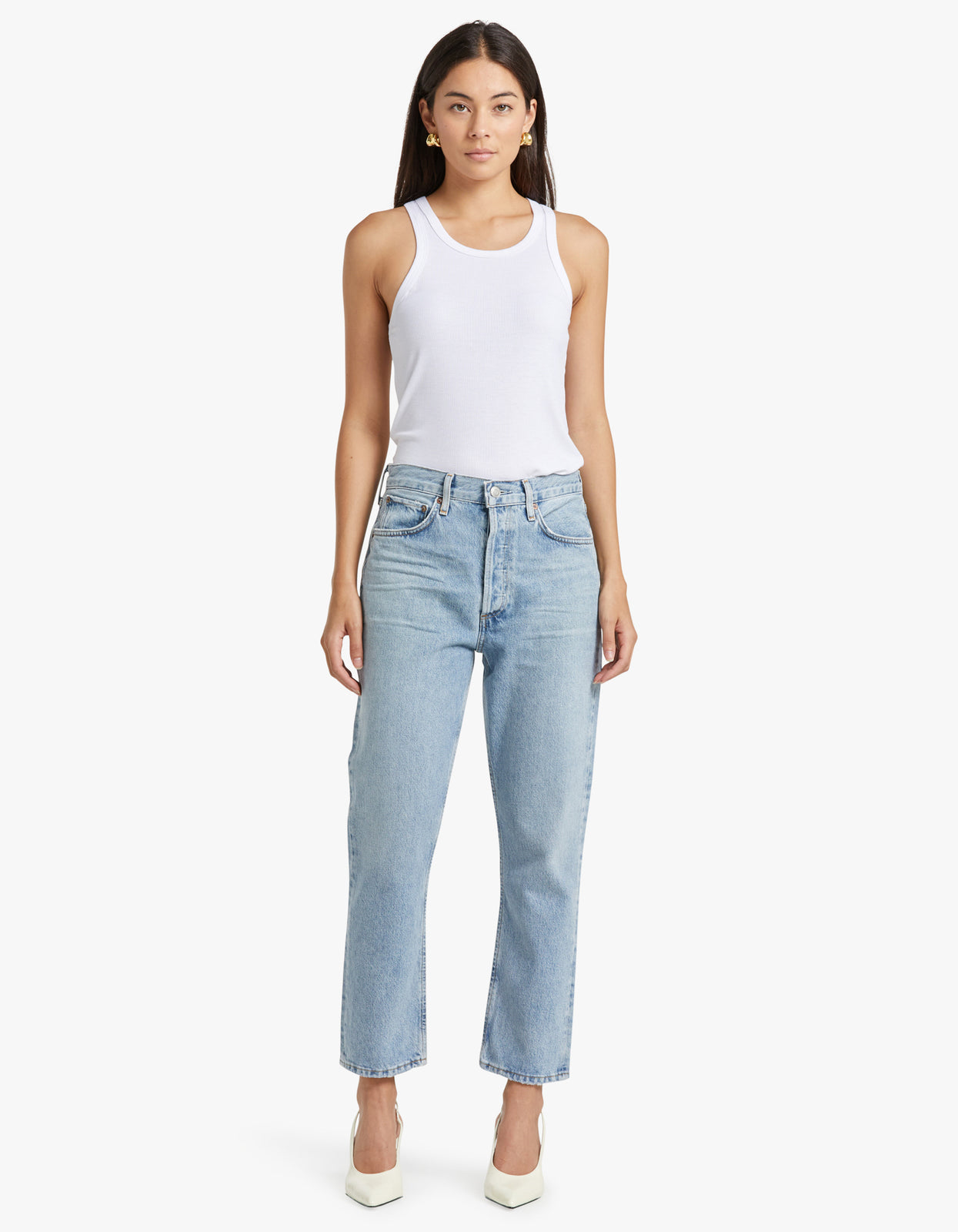 Superette | Riley High Rise Straight Crop - Dimension