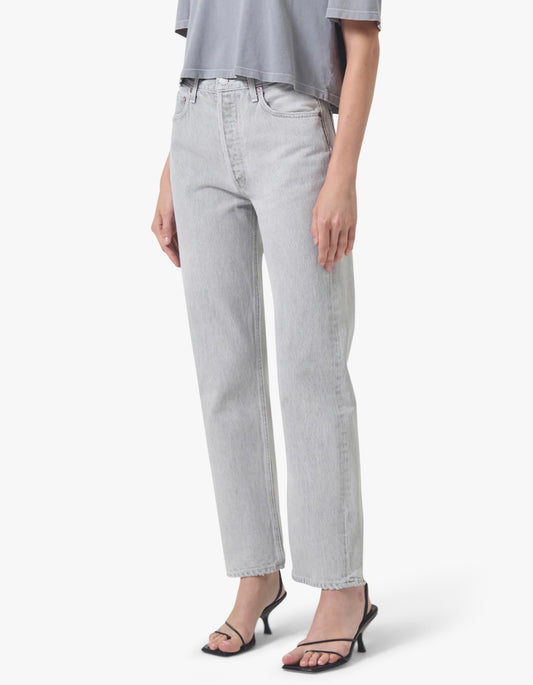 90s Pinch Waist High Rise Straight - Rain