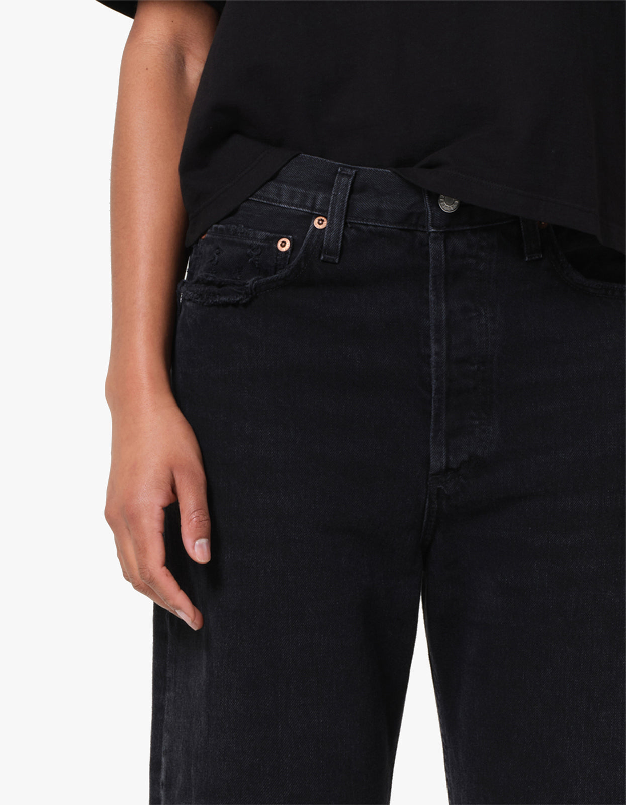 90S Mid Rise Loose Fit - Tar