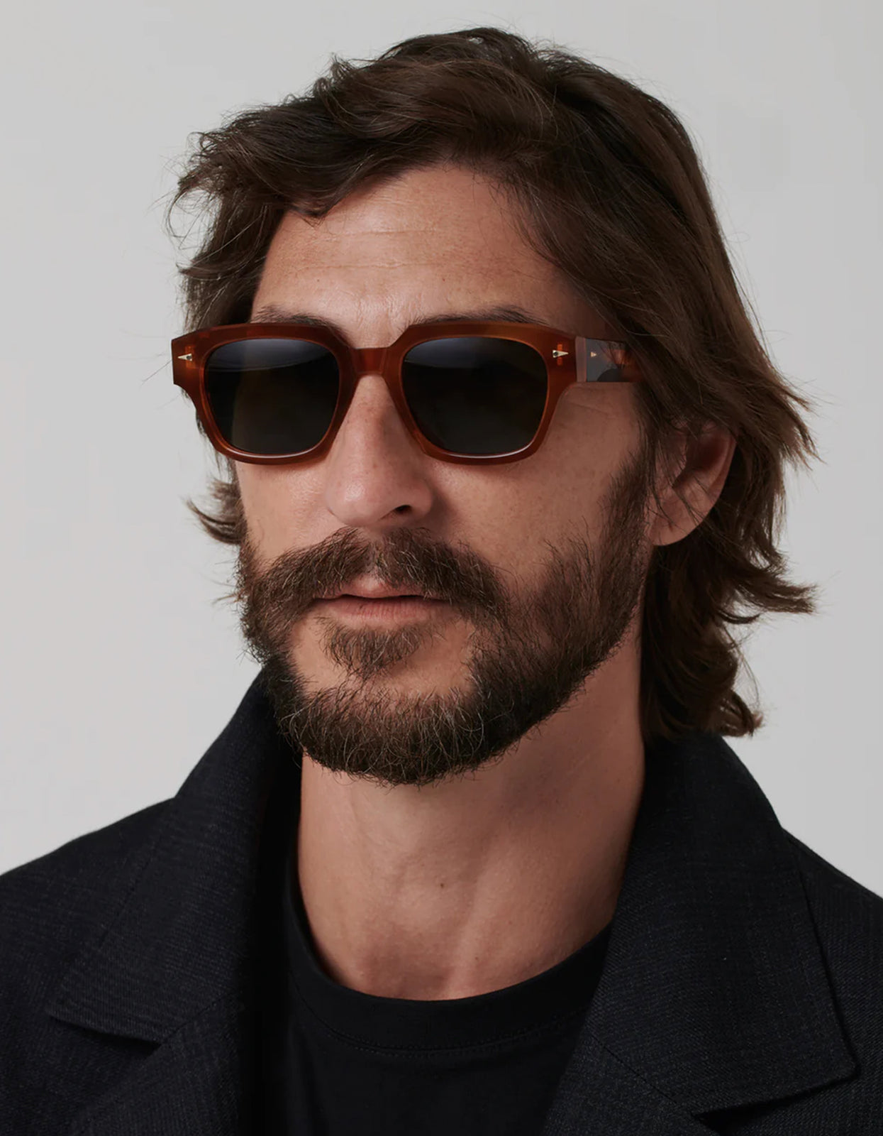 Superette | Rivoli Sunglasses - Orange Turtle/Dark Green