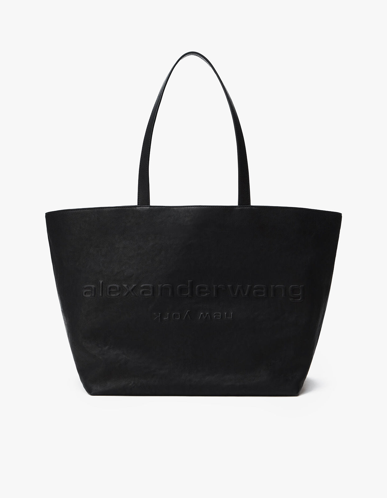 Punch Tote - Black Leather