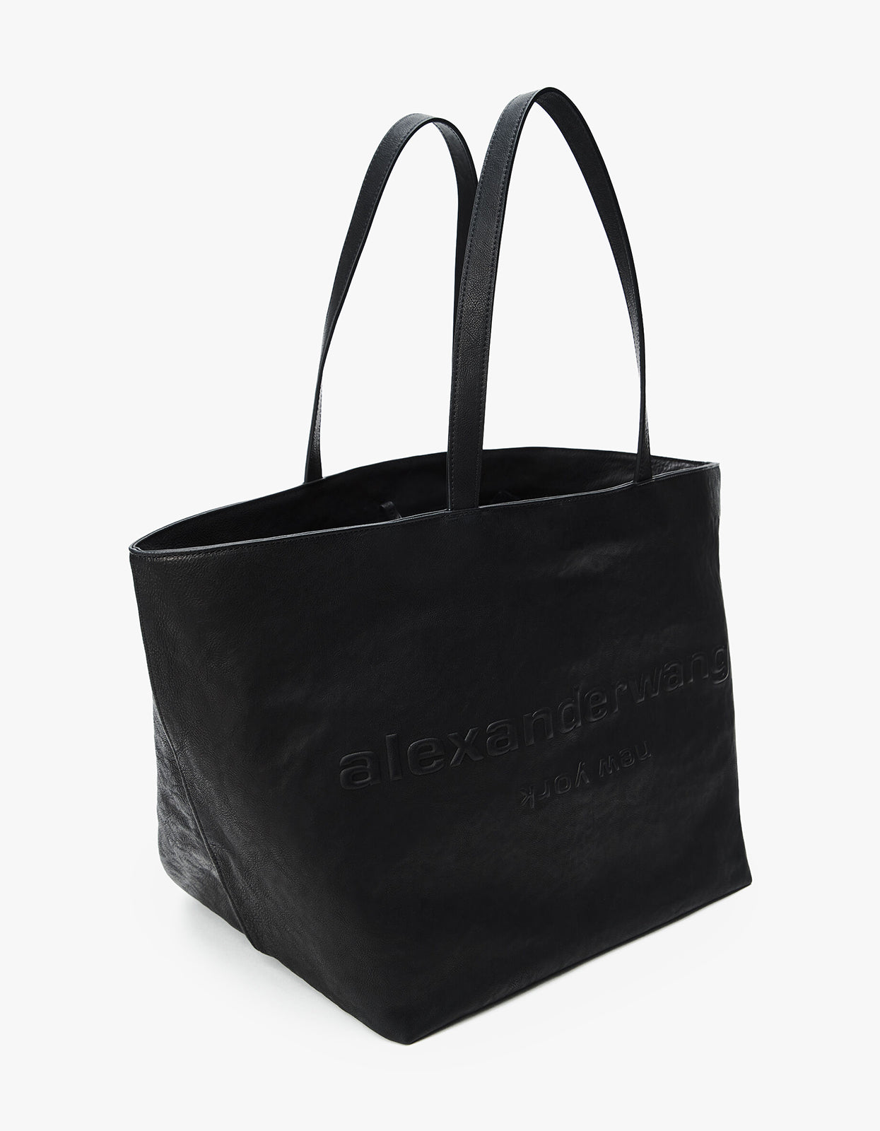 Punch Tote - Black Leather