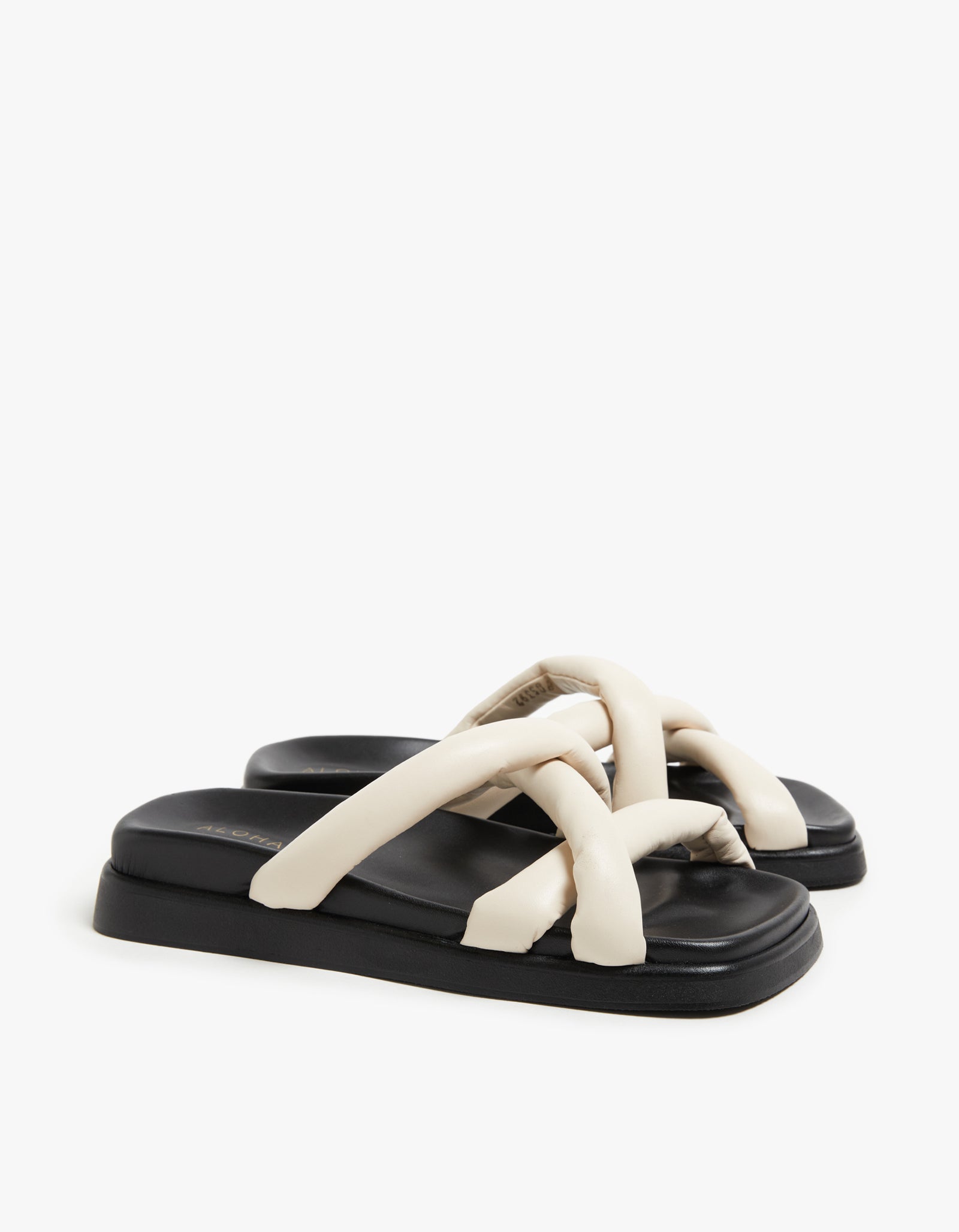 Superette Slip On Cross Sandal Ivory