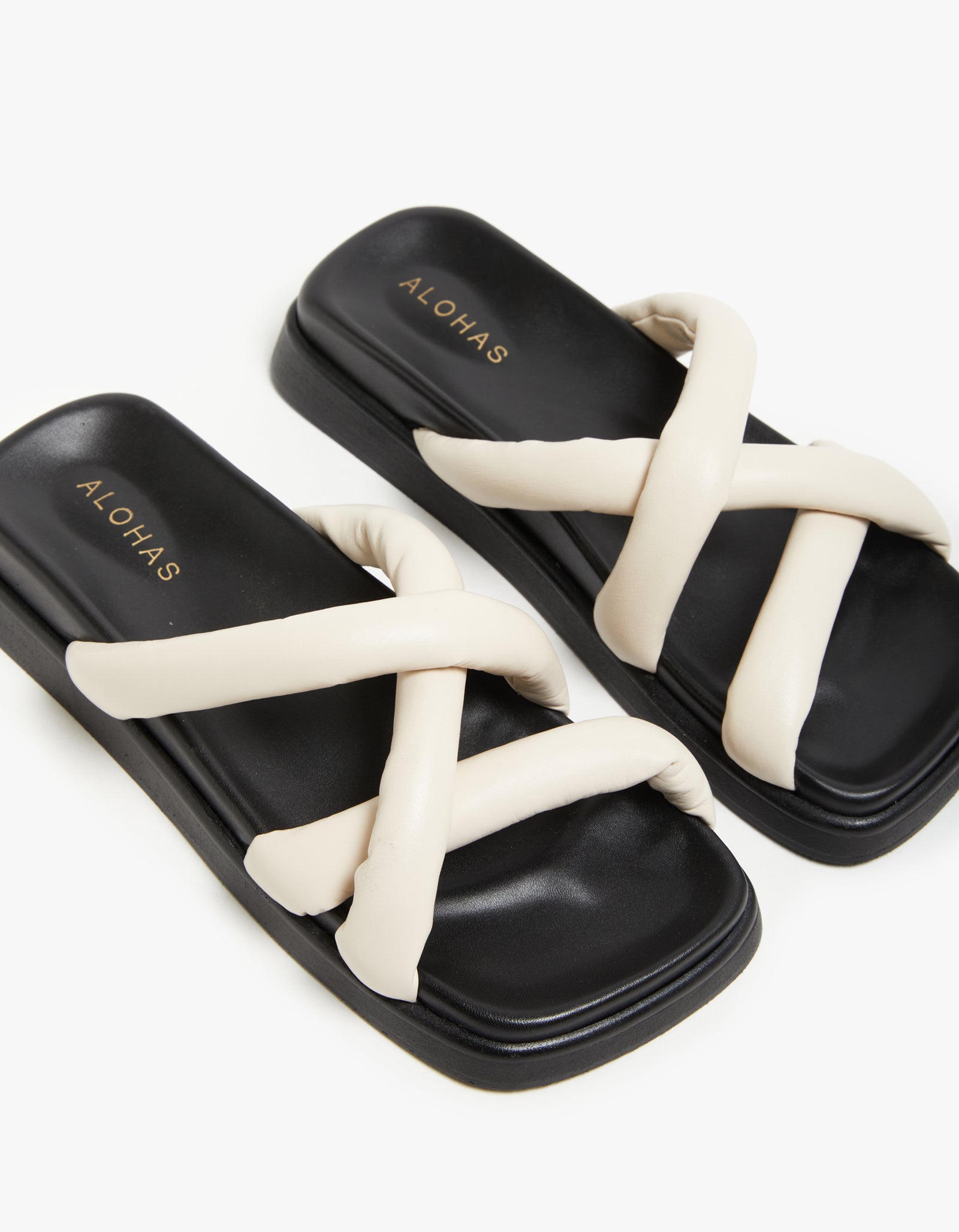 Superette Slip On Cross Sandal Ivory