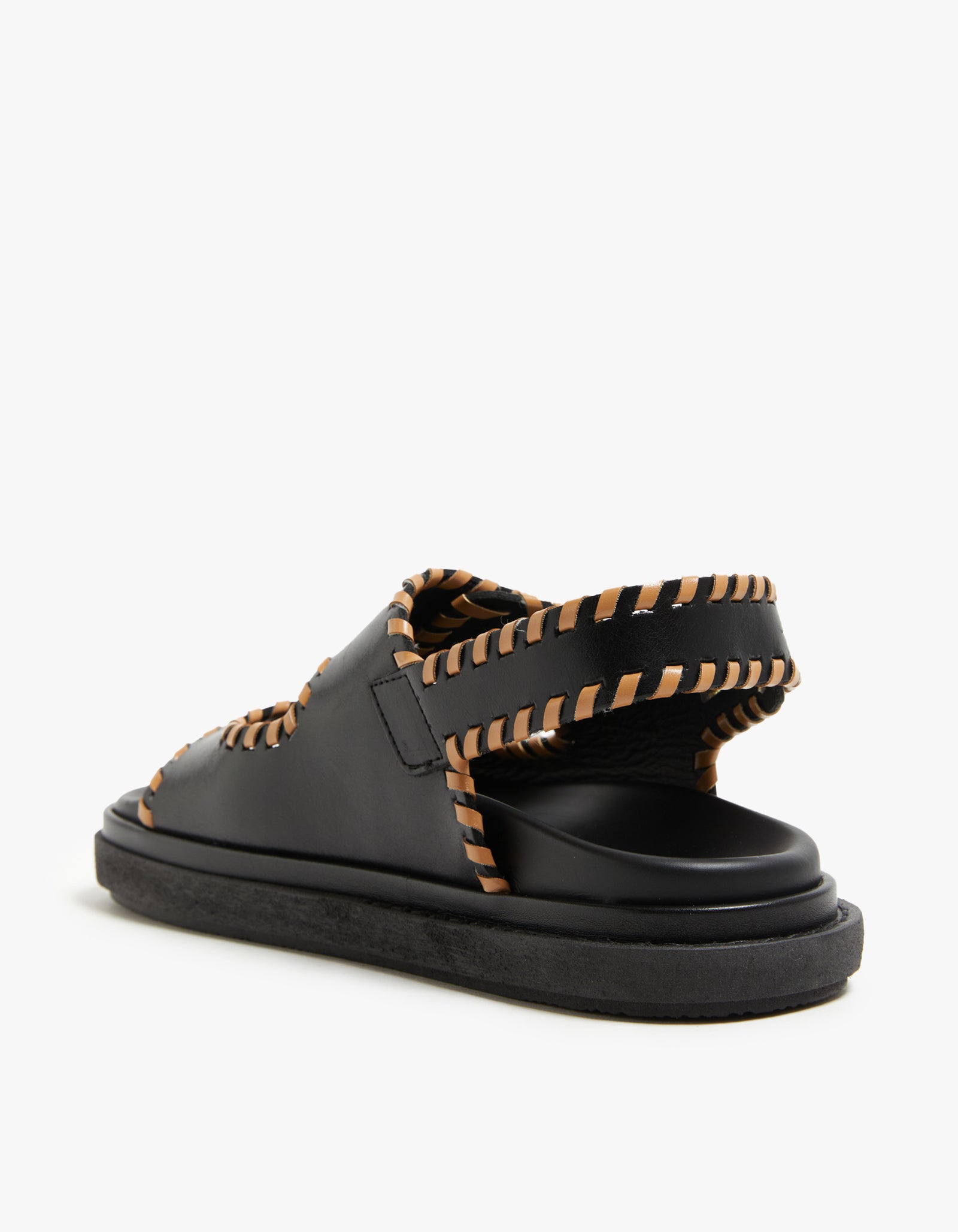 Superette Barrel Sandals Black Tan