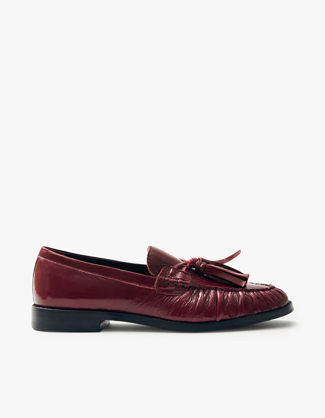 Marietta Onix Leather Loafers - Burgundy