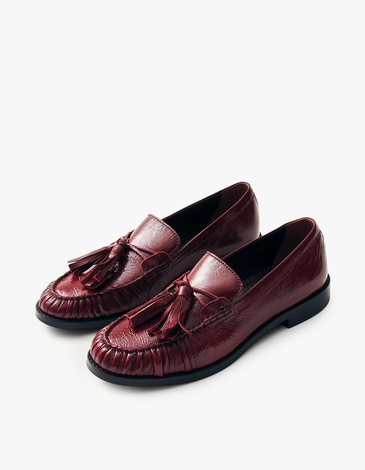 Marietta Onix Leather Loafers - Burgundy