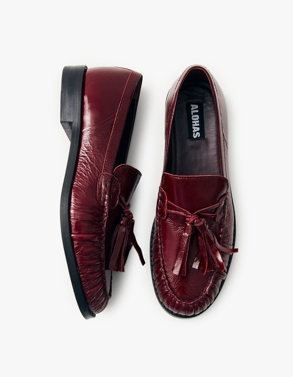 Marietta Onix Leather Loafers - Burgundy
