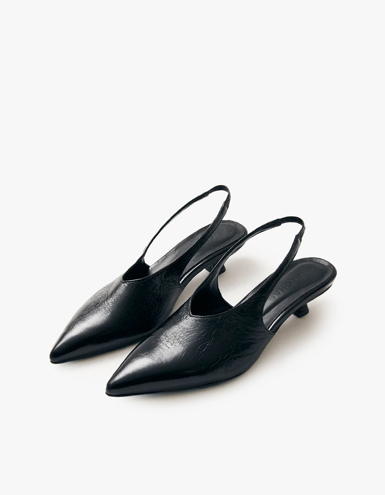 Eros Black Leather Mules - Black