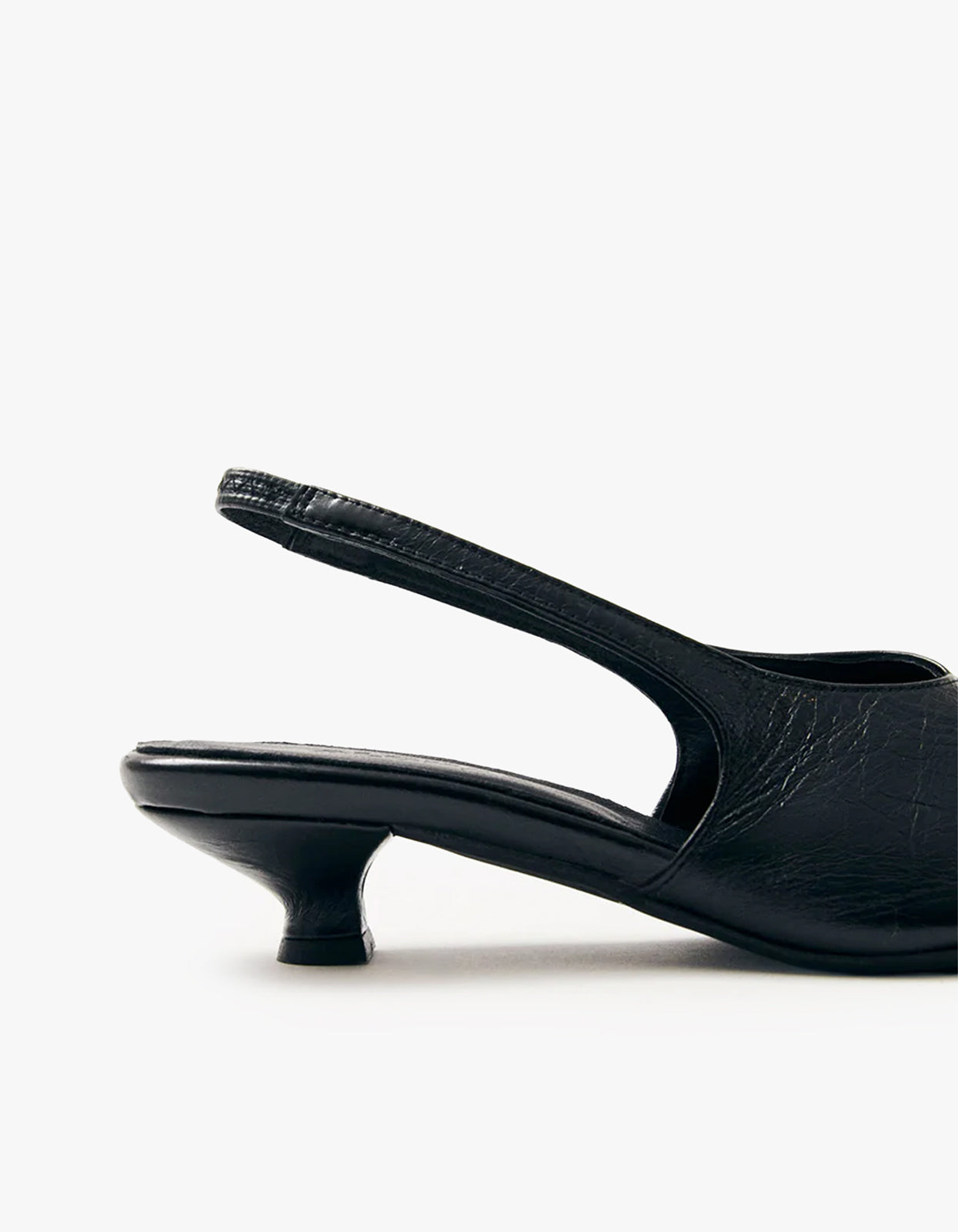 Eros Black Leather Mules - Black