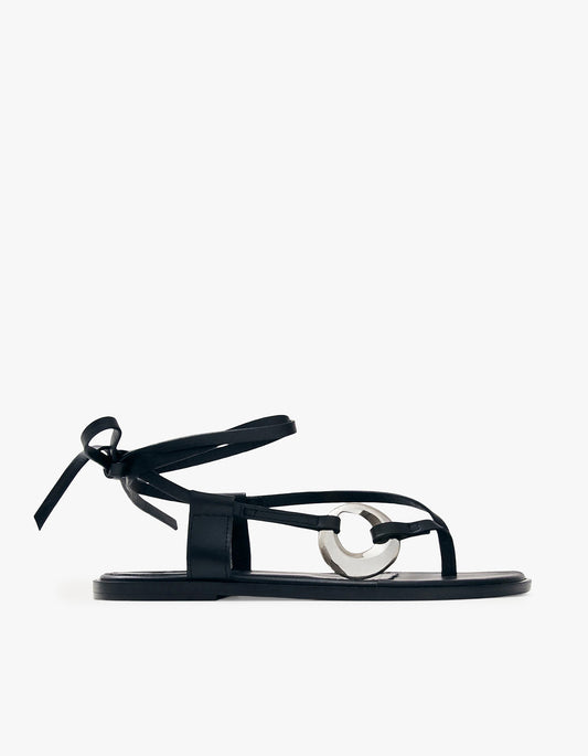 Morosia Leather Sandals - Black