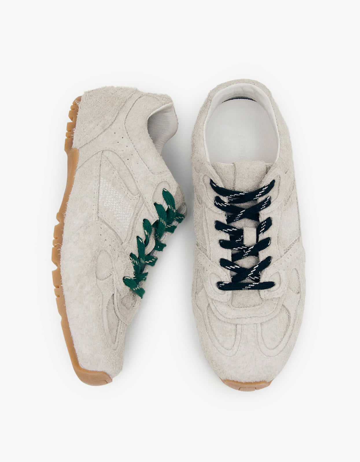 Tb.56 Suede Fuzzy Leather Sneakers - Light Grey