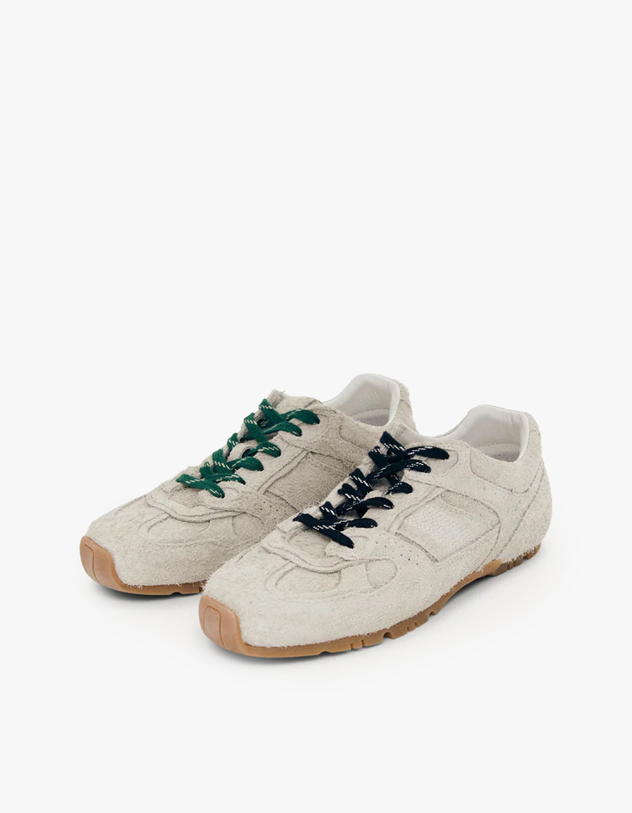 Tb.56 Suede Fuzzy Leather Sneakers - Light Grey