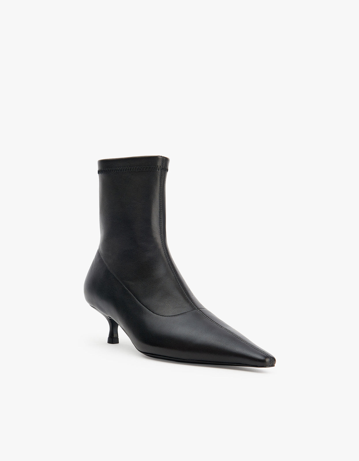 Gemma Boot - Black Stretch Leather