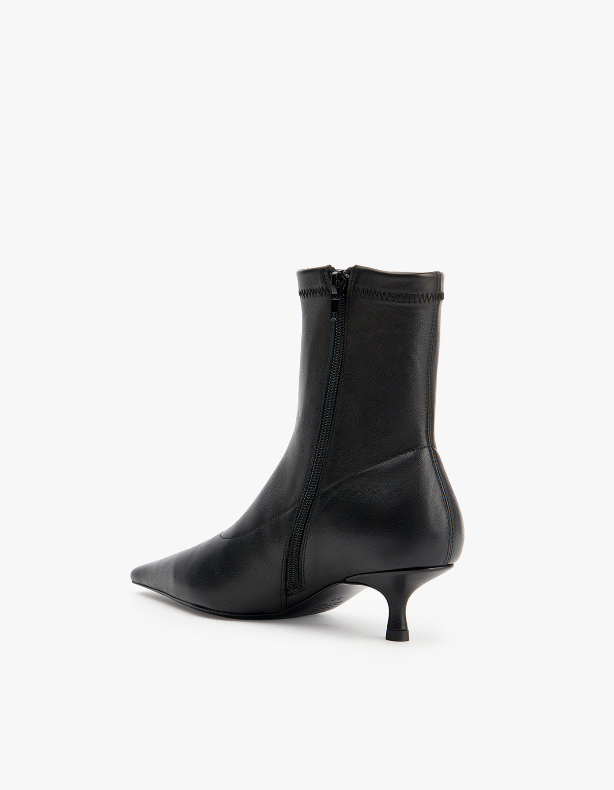Gemma Boot - Black Stretch Leather