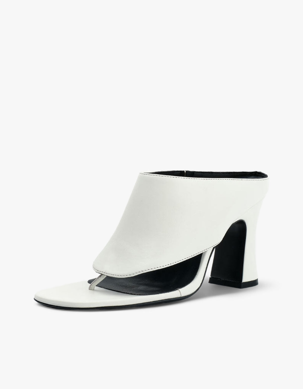 Jaden Heel - Ivory Oily Crinkle Leather